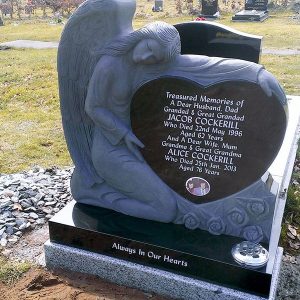 Angel Heart Headstone